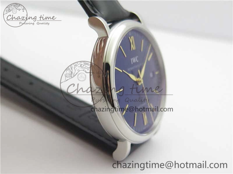 Portofino Automatic SS IW356523 FKF 1:1 Best Edition Blue Dial on Black Croco Strap A Efficient 7111