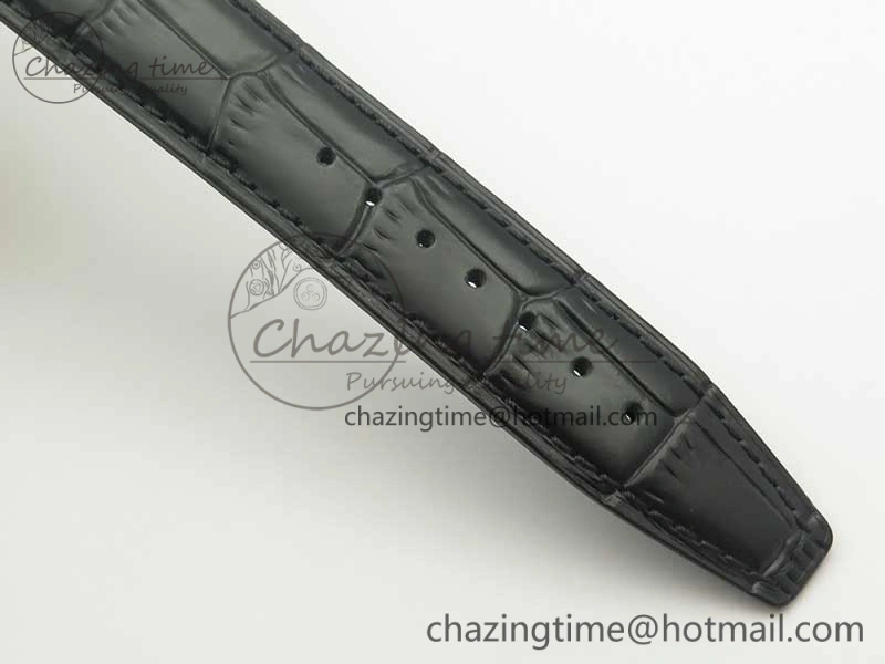 Portofino Automatic SS MKF 1:1 Best Edition Black Dial On Black Leather Strap MIYOTA 9015 V Contemporary 7202