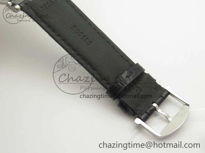 Portofino Automatic SS MKF 1:1 Best Edition Black Dial On Black Leather Strap MIYOTA 9015 V Contemporary 7202