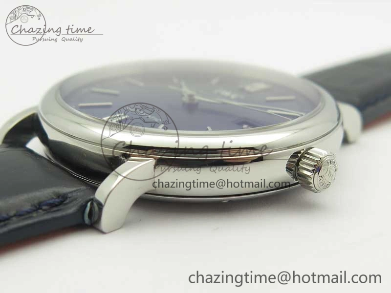 SportInspired Portofino Automatic SS MKF 1:1 Best Edition Blue Dial On Blue Leather Strap MIYOTA 9015 V 7201