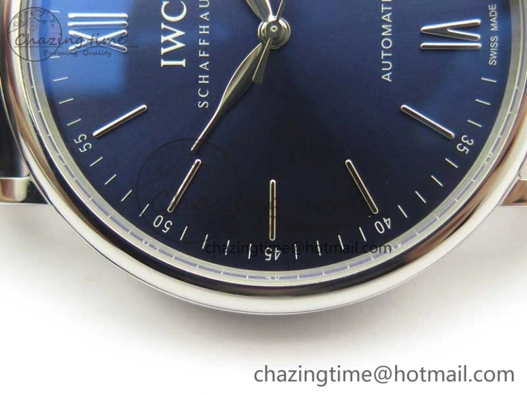 SportInspired Portofino Automatic SS MKF 1:1 Best Edition Blue Dial On Blue Leather Strap MIYOTA 9015 V 7201