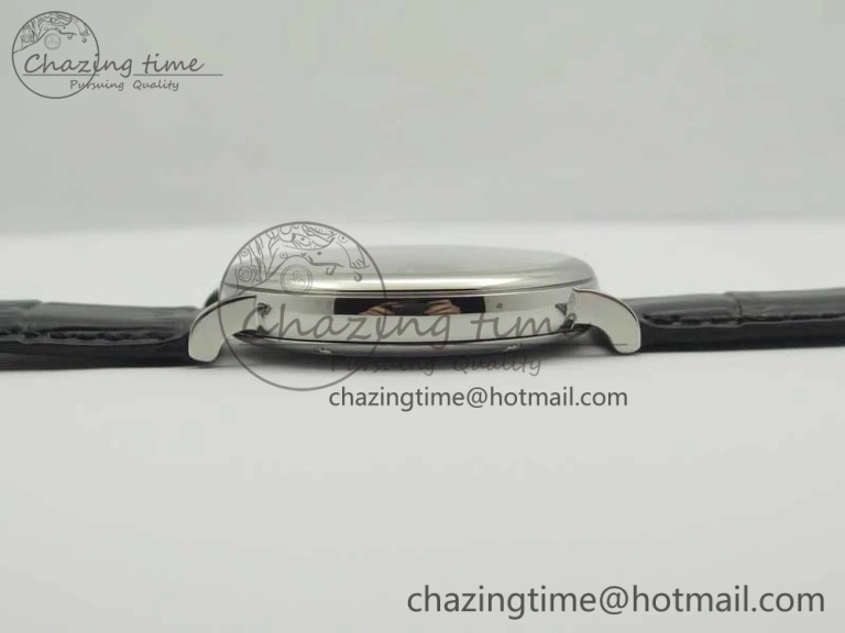 Portofino Automatic SS MKF 1:1 Best Edition White Dial On Black Leather Strap MIYOTA 9015 V BestValue 7204