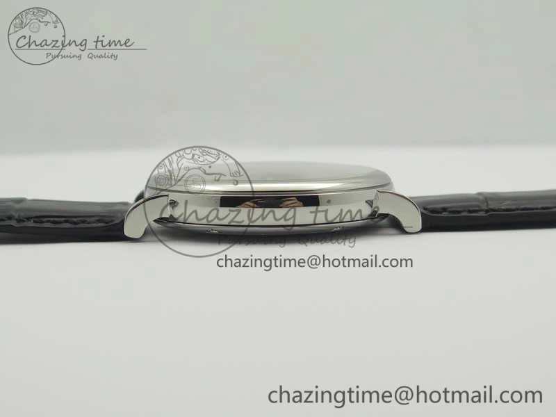 Portofino Automatic SS MKF 1:1 Best Edition White Dial On Black Leather Strap MIYOTA 9015 V BestValue 7204