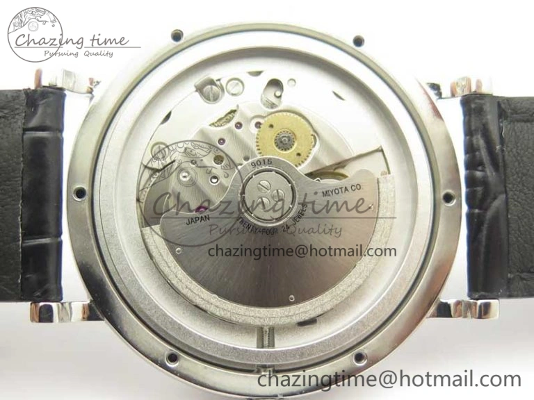 Portofino Automatic SS MKF 1:1 Best Edition White Dial On Black Leather Strap MIYOTA 9015 V BestValue 7204