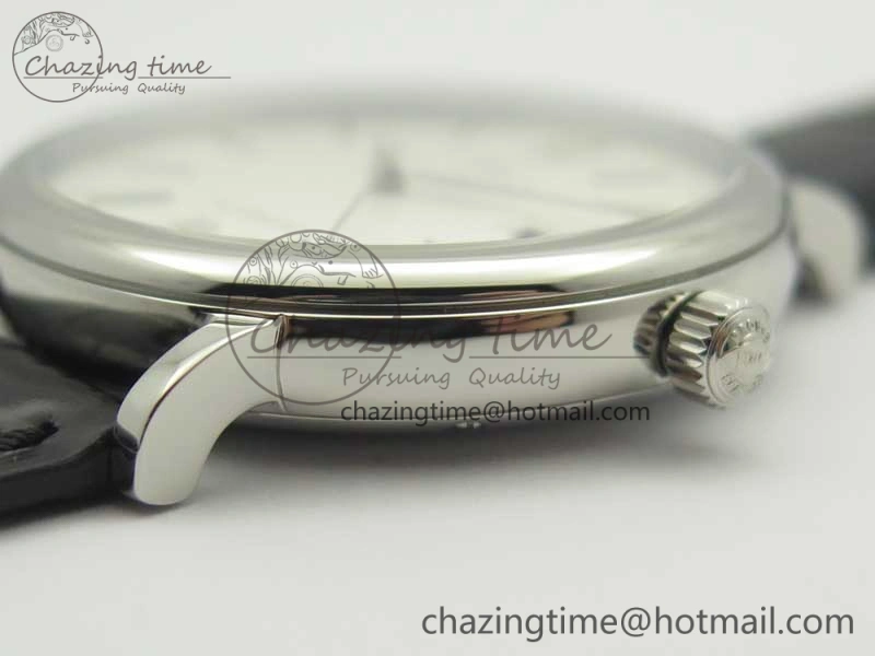Portofino Automatic SS MKF 1:1 Best Edition White Dial On Black Leather Strap MIYOTA 9015 V BestValue 7204