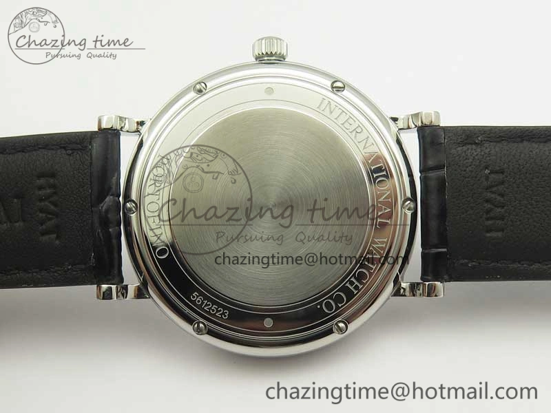 Portofino Automatic SS MKF 1:1 Best Edition White Dial On Black Leather Strap MIYOTA 9015 V BestValue 7204