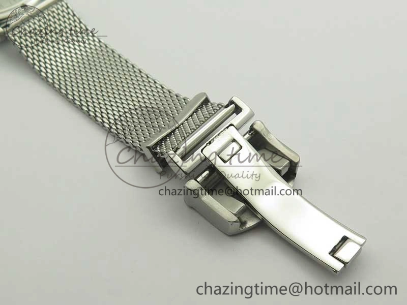 EasyCare Portofino Automatic SS MKF 1:1 Best Edition White Dial On SS Mesh Bracelet A2892 V 7205
