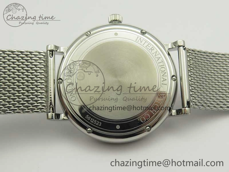 EasyCare Portofino Automatic SS MKF 1:1 Best Edition White Dial On SS Mesh Bracelet A2892 V 7205