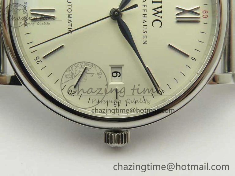 EasyCare Portofino Automatic SS MKF 1:1 Best Edition White Dial On SS Mesh Bracelet A2892 V 7205