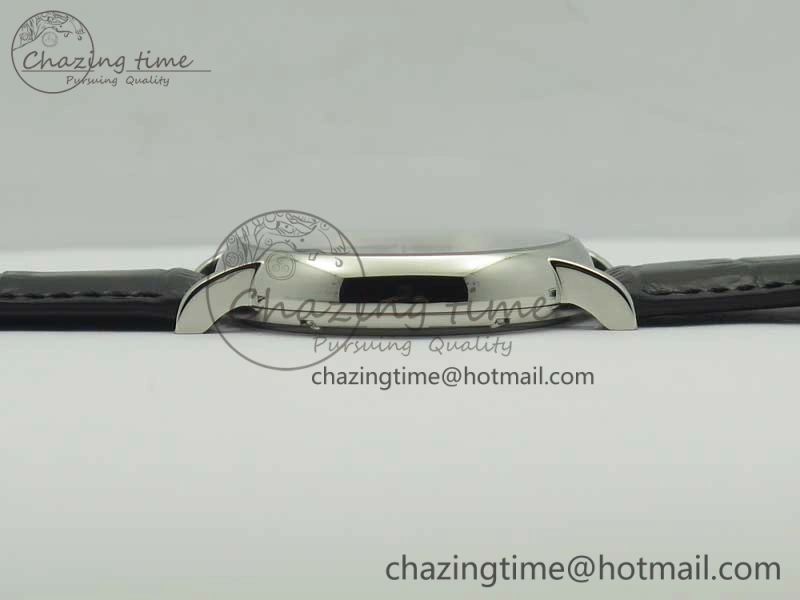 ZeroBulk Portofino Automatic SS TWF 1:1 Best Edition Black Dial on Black Leather Strap A 7199