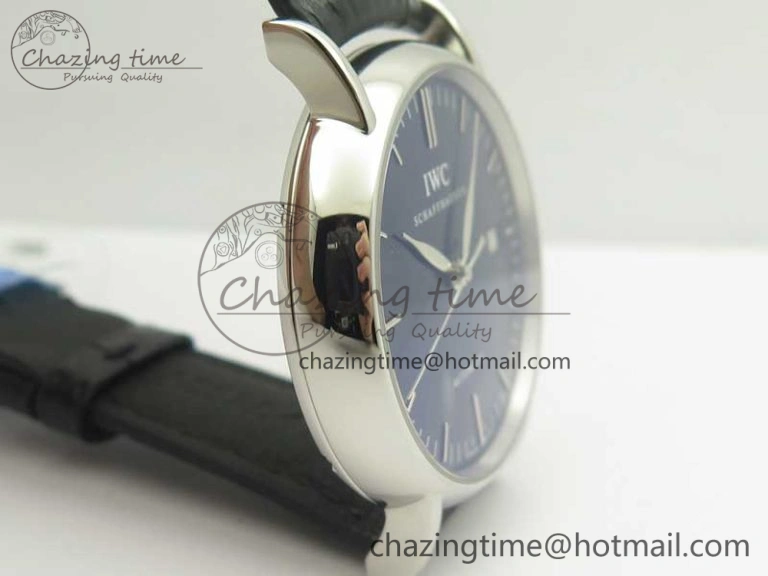 Portofino Automatic SS TWF 1:1 Best Edition Blue Dial on Black Leather Strap A Popular 7198