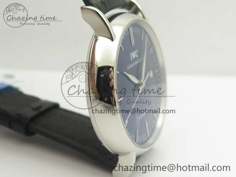 Portofino Automatic SS TWF 1:1 Best Edition Blue Dial on Black Leather Strap A Popular 7198