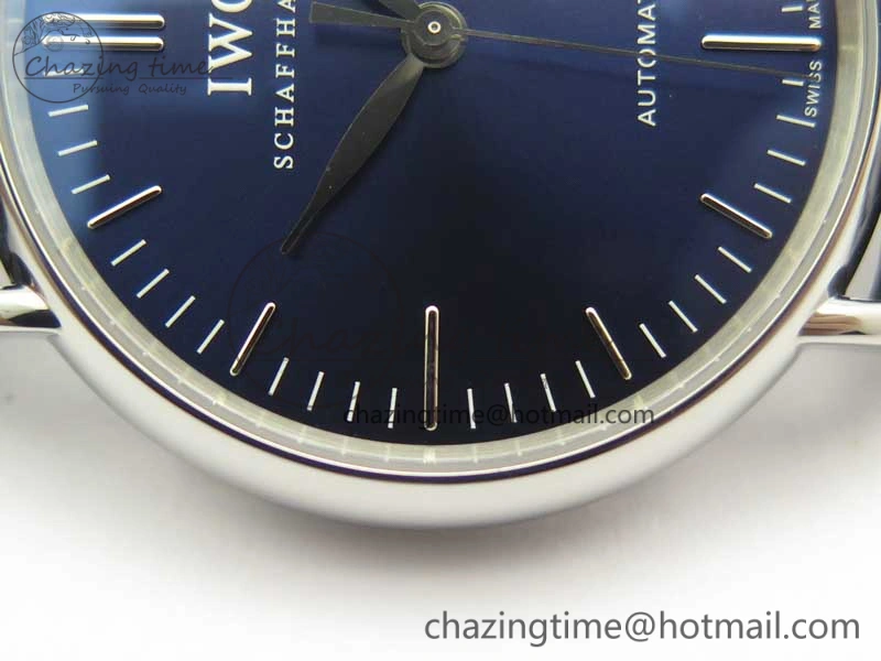 Portofino Automatic SS TWF 1:1 Best Edition Blue Dial on Black Leather Strap A Popular 7198