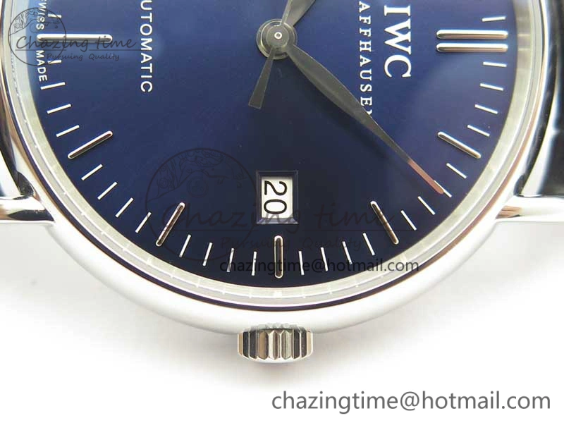 Portofino Automatic SS TWF 1:1 Best Edition Blue Dial on Black Leather Strap A Popular 7198
