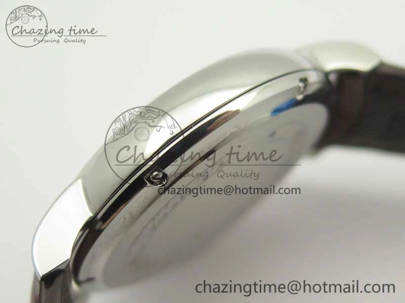 Portofino Automatic SS TWF 1:1 Best Edition Silver Dial Gold Markers on Brown Leather Strap A SunProtective 7203