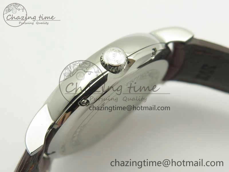 Portofino Automatic SS TWF 1:1 Best Edition Silver Dial Gold Markers on Brown Leather Strap A SunProtective 7203