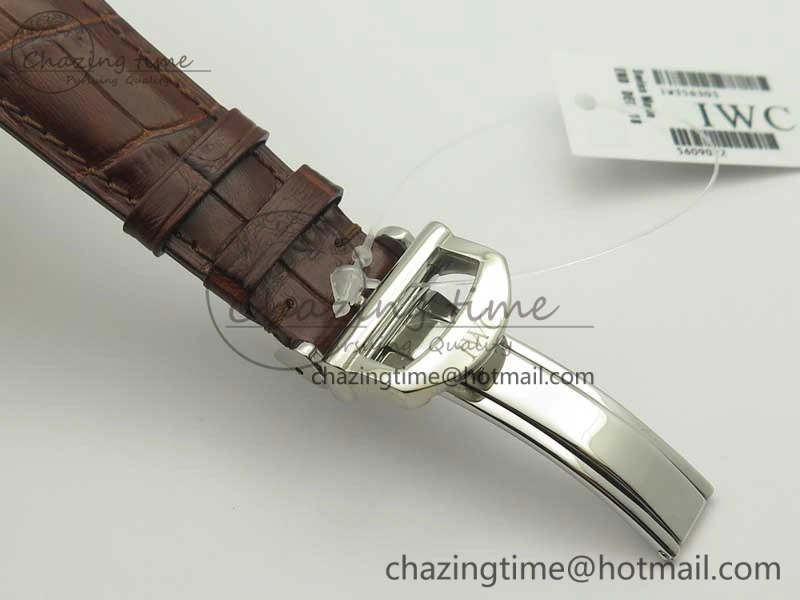 Portofino Automatic SS TWF 1:1 Best Edition Silver Dial Gold Markers on Brown Leather Strap A SunProtective 7203