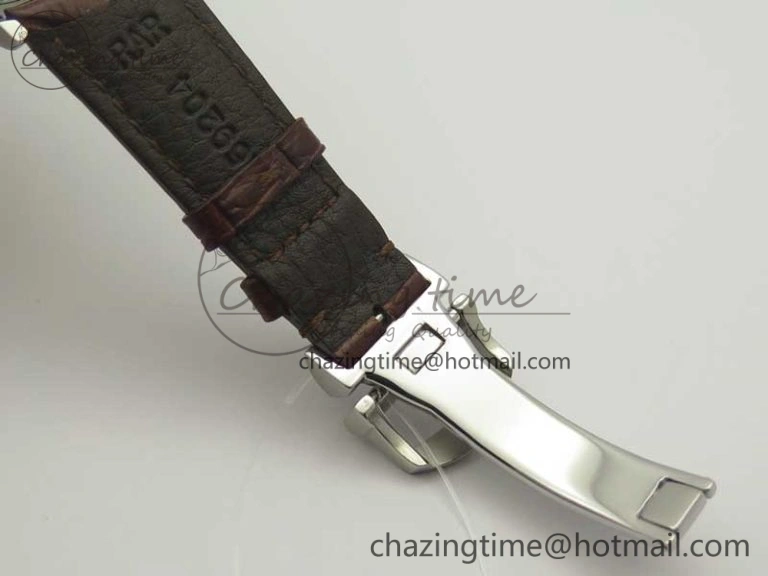 Portofino Automatic SS TWF 1:1 Best Edition Silver Dial Gold Markers on Brown Leather Strap A SunProtective 7203