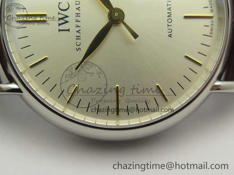 Portofino Automatic SS TWF 1:1 Best Edition Silver Dial Gold Markers on Brown Leather Strap A SunProtective 7203