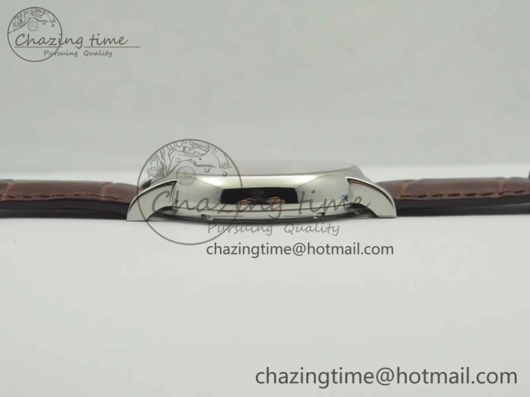 Portofino Automatic SS TWF 1:1 Best Edition Silver Dial Gold Markers on Brown Leather Strap A SunProtective 7203