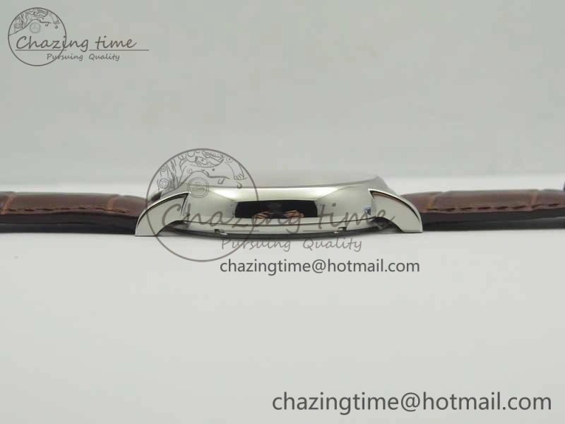 Portofino Automatic SS TWF 1:1 Best Edition Silver Dial Gold Markers on Brown Leather Strap A SunProtective 7203
