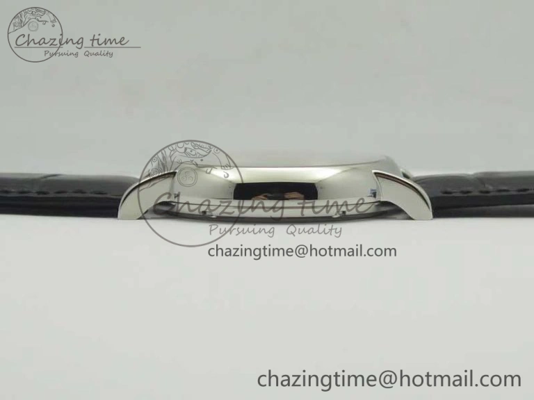 Portofino Automatic SS TWF 1:1 Best Edition Silver Dial SS Markers on Black Leather Strap A Resilient 7200