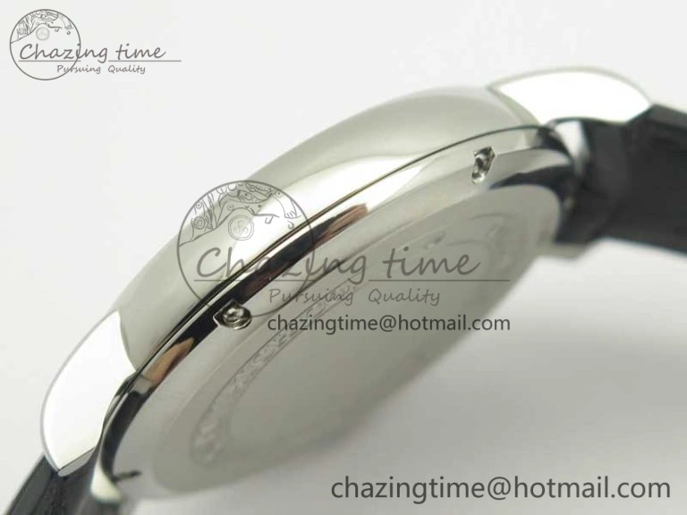 Portofino Automatic SS TWF 1:1 Best Edition Silver Dial SS Markers on Black Leather Strap A Resilient 7200