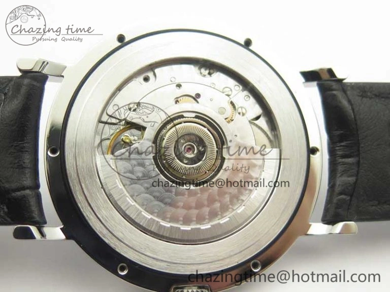 Portofino Automatic SS TWF 1:1 Best Edition Silver Dial SS Markers on Black Leather Strap A Resilient 7200