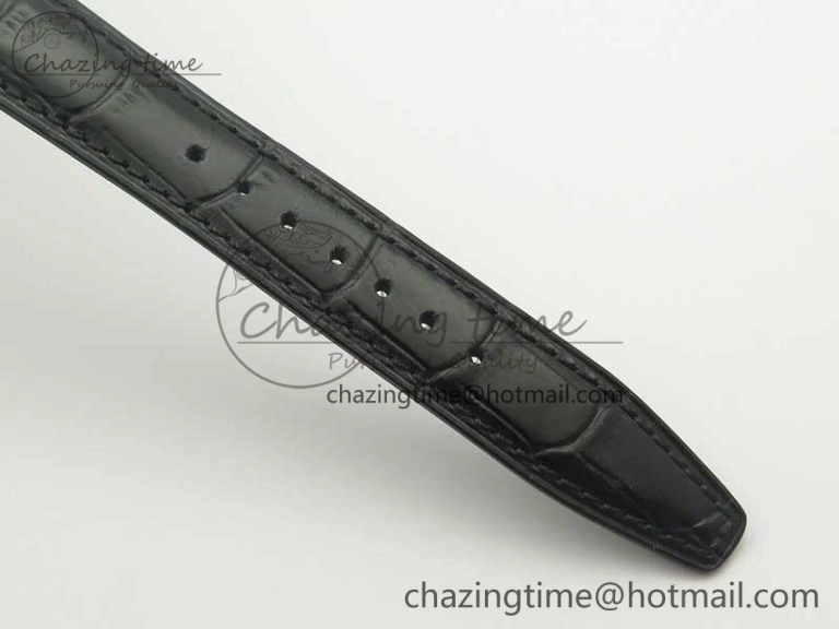 Portofino Automatic SS TWF 1:1 Best Edition Silver Dial SS Markers on Black Leather Strap A Resilient 7200
