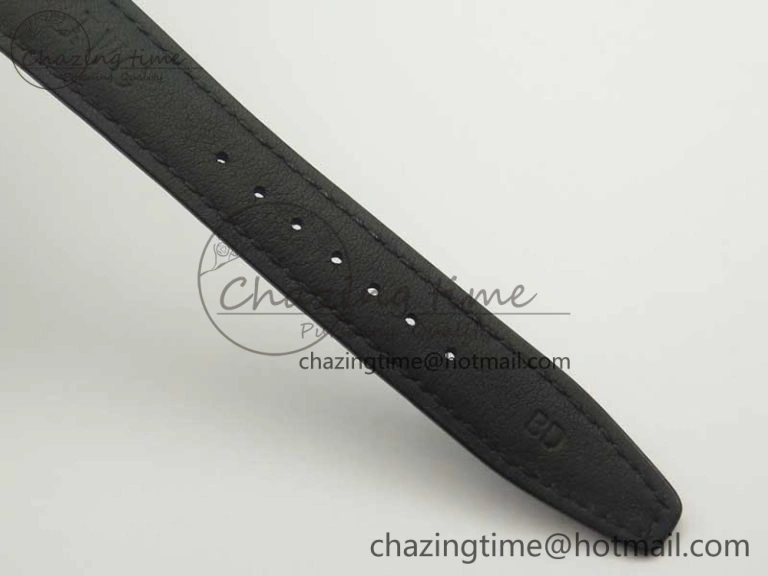 Portofino Automatic SS TWF 1:1 Best Edition Silver Dial SS Markers on Black Leather Strap A Resilient 7200