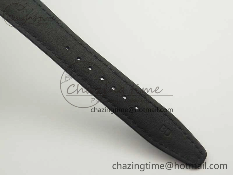 Portofino Automatic SS TWF 1:1 Best Edition Silver Dial SS Markers on Black Leather Strap A Resilient 7200