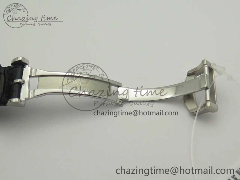 Portofino Automatic SS TWF 1:1 Best Edition Silver Dial SS Markers on Black Leather Strap A Resilient 7200
