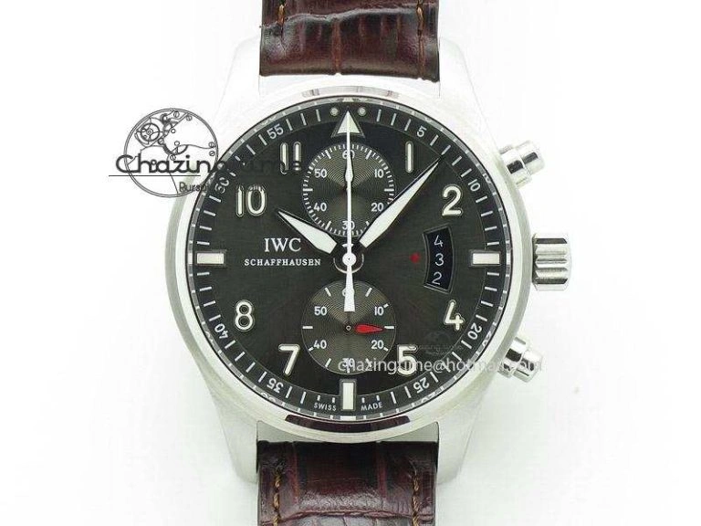 Portofino Chrono RG Black Dial on Black Leather Strap A SportInspired 7389