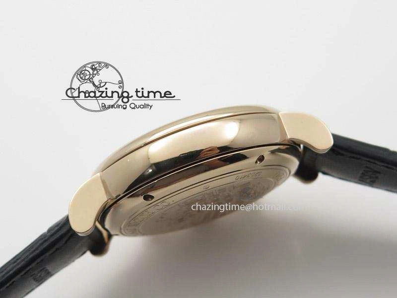 Portofino Chrono RG Black Dial on Black Leather Strap A SportInspired 7389