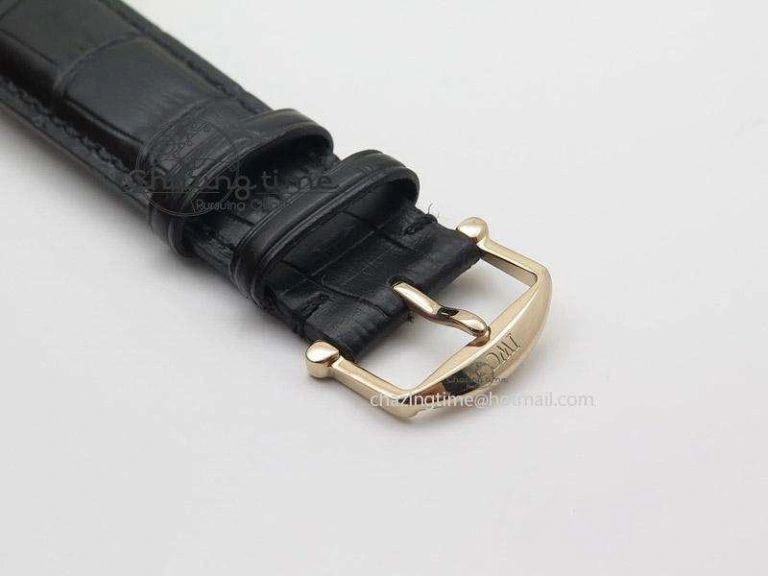 Portofino Chrono RG Black Dial on Black Leather Strap A SportInspired 7389