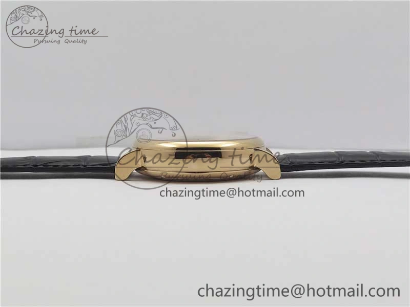 Effortless Portofino Chrono RG ZF 1:1 Best Edition Blue Dial Gold Markers on Black Leather Strap A 7112