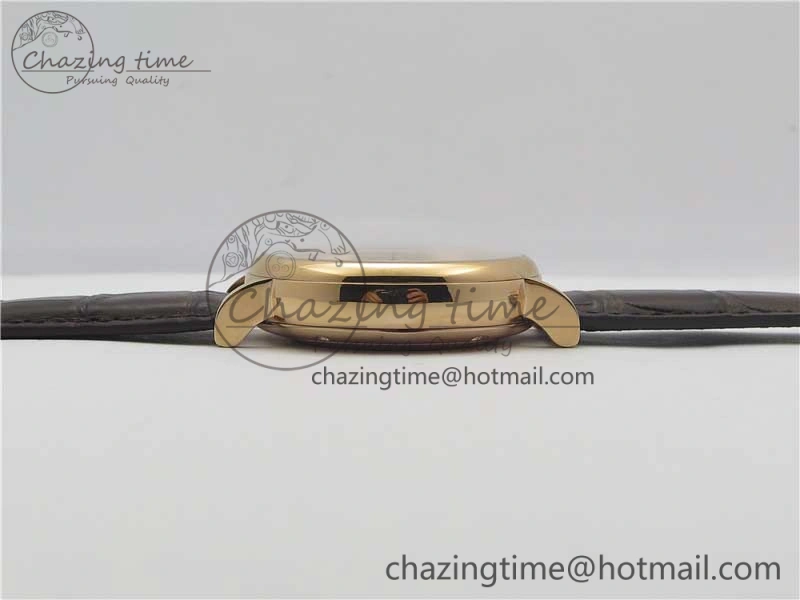 NewStyle Portofino Chrono RG ZF 1:1 Best Edition White Dial on Brown Leather Strap A 7151