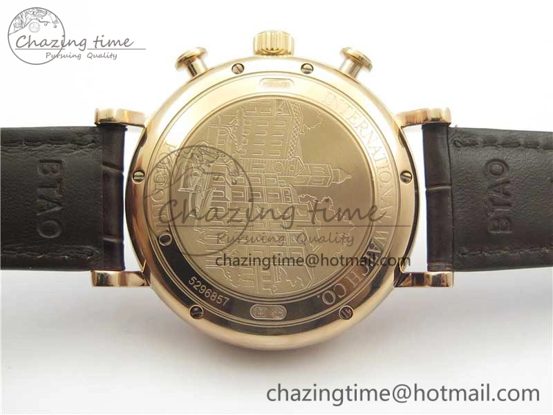 NewStyle Portofino Chrono RG ZF 1:1 Best Edition White Dial on Brown Leather Strap A 7151