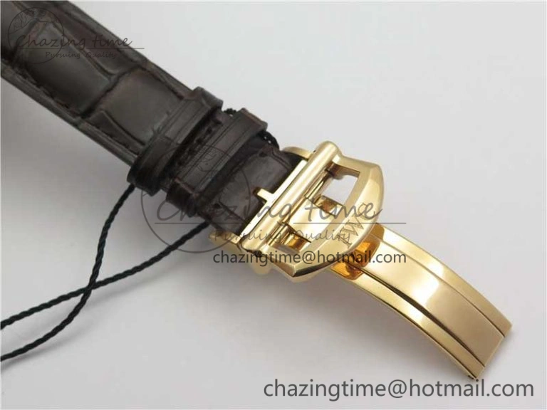NewStyle Portofino Chrono RG ZF 1:1 Best Edition White Dial on Brown Leather Strap A 7151