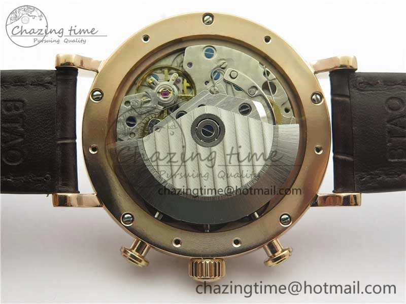 NewStyle Portofino Chrono RG ZF 1:1 Best Edition White Dial on Brown Leather Strap A 7151