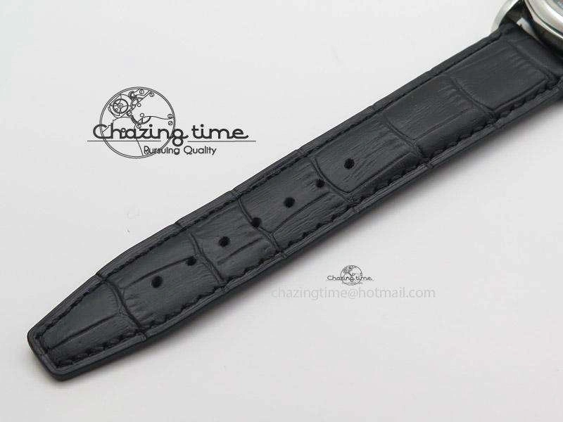 Snug Portofino Chrono SS Black Dial on Black Leather Strap A 7390
