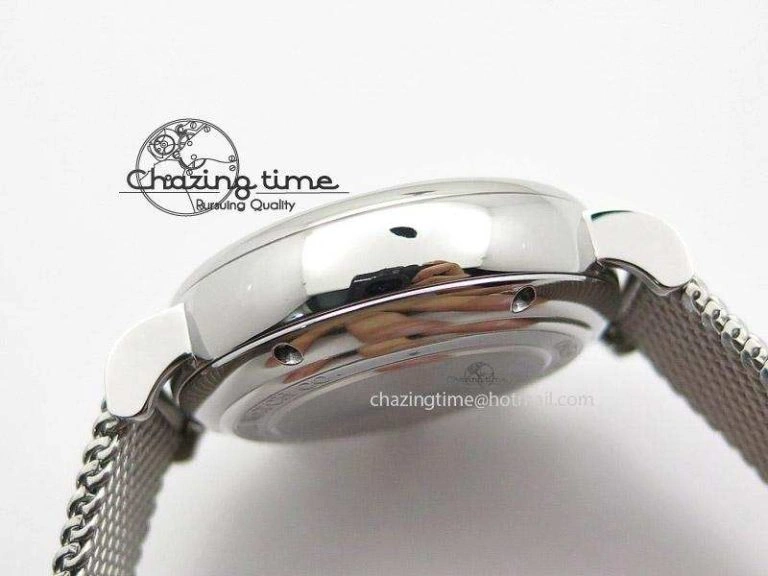 Trendy Portofino Chrono SS Black Dial on SS Mesh Bracelet A 7399