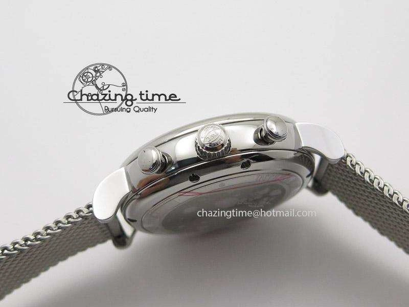 HighPerformance Portofino Chrono SS White Dial on SS Mesh Bracelet A 7388