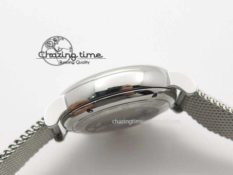 HighPerformance Portofino Chrono SS White Dial on SS Mesh Bracelet A 7388