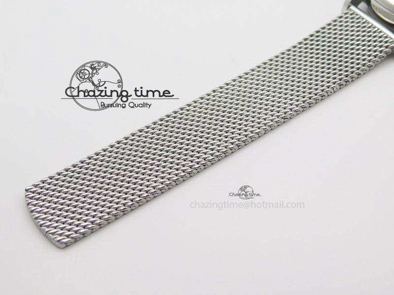 HighPerformance Portofino Chrono SS White Dial on SS Mesh Bracelet A 7388
