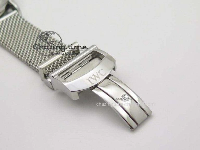 HighPerformance Portofino Chrono SS White Dial on SS Mesh Bracelet A 7388