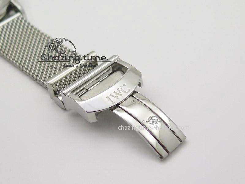 HighPerformance Portofino Chrono SS White Dial on SS Mesh Bracelet A 7388