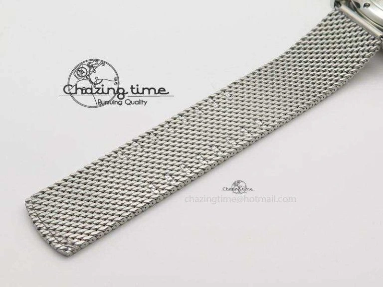 HighPerformance Portofino Chrono SS White Dial on SS Mesh Bracelet A 7388