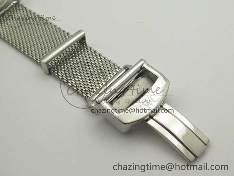 GoAnywhere Portofino IW356501 SS V3 MK 1:1 Best Edition Blue Dial On SS Mesh Bracelet MIYOTA 7194
