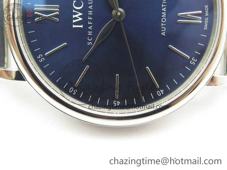 GoAnywhere Portofino IW356501 SS V3 MK 1:1 Best Edition Blue Dial On SS Mesh Bracelet MIYOTA 7194